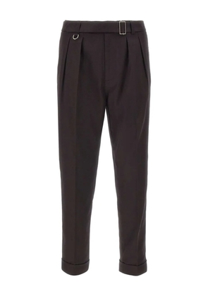Paolo Pecora pleated belted trousers - Brown