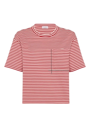 Brunello Cucinelli striped T-shirt - Red
