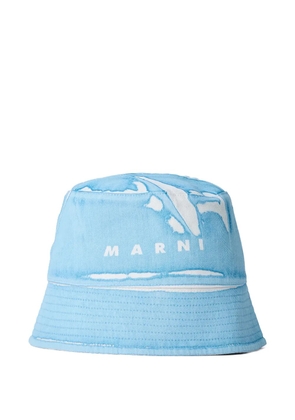 Marni logo-motif bucket hat - Blue