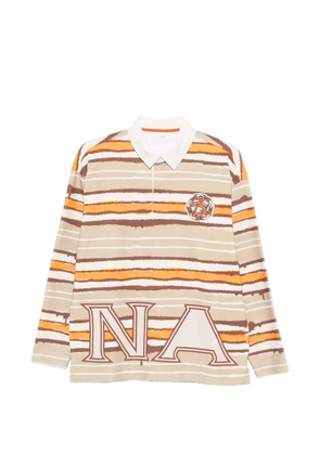 Napapijri striped logo polo shirt - Neutrals