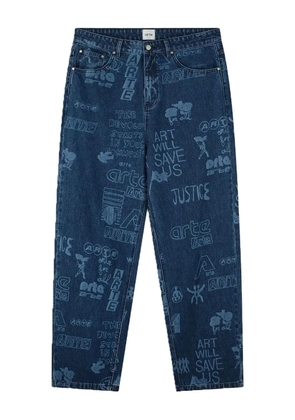 Arte Antwerp graffiti-print jeans - Blue