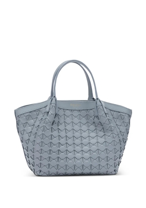 Serapian mini Secret woven top-handle tote bag - Blue