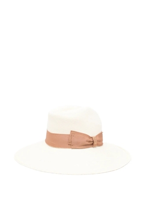 Borsalino Claudette ribbon hat - White