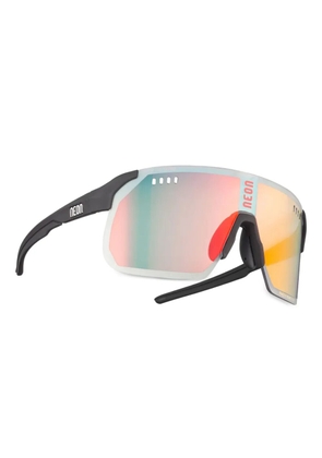 Neon mirrored-lenses sunglasses - Black