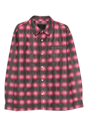 Purple Brand plaid leather jacket - Pink