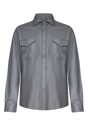 FRANZESE COLLECTION yoke patch-pocket shirt - Grey