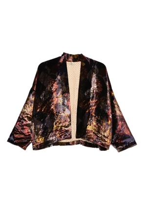YAVI floral-print jacket - Black