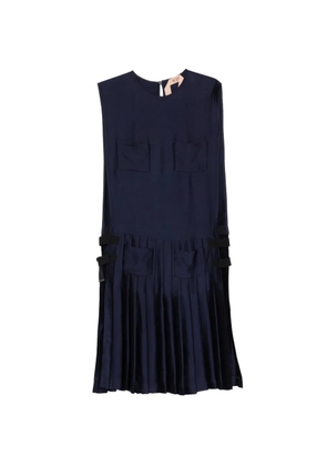 Nº21 patch-pocket pleated dress - Blue