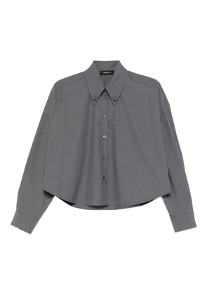 Fabiana Filippi button-down cropped shirt - Grey