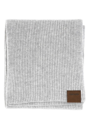 TOM FORD ribbed cashmere scarf - Grey