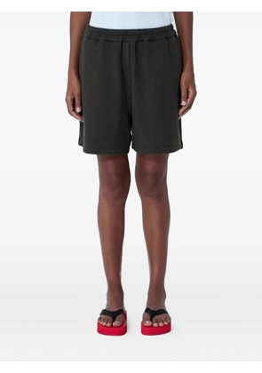 The Row elasticated-waistband French terry shorts - Black
