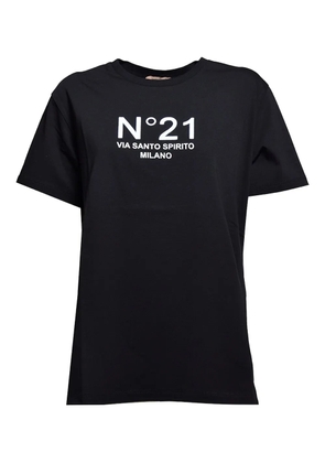 Nº21 logo-print crew-neck T-shirt - Black