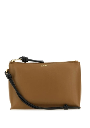 LOEWE logo-lettering make up bag - Brown