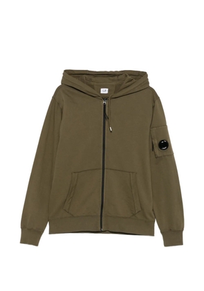 C.P. Company zip-up kangaroo-pocket hooded - Green