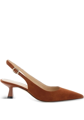 Stuart Weitzman 50mm pointed-toe slingback pumps - Brown