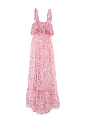 MIAU by Clara Rotescu ruffled floral-print dress - Blue