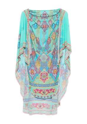 Camilla paisley-print skirt - Blue