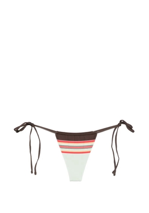 Frankies Bikinis Tia striped tie-side bikini bottoms - Green