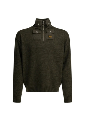 KAPITAL zip-collar sweater - Green