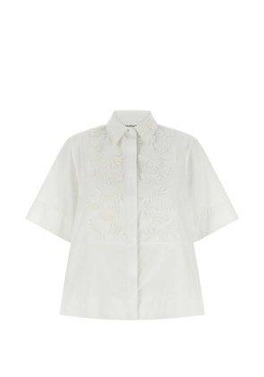 P.A.R.O.S.H. Cubo 26 embroidered short-sleeve shirt - White