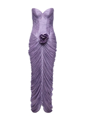 Ana Radu rose-embellishment maxi dress - Purple