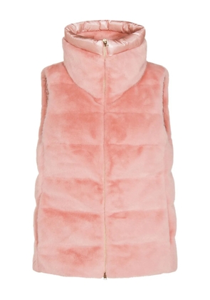 Herno faux-fur quilted gilet - Pink