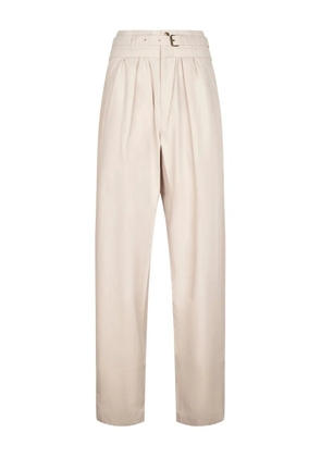 MARANT ÉTOILE belted pleated trousers - Neutrals