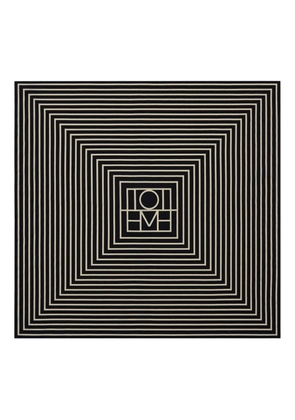 TOTEME monogram silk scarf - Black