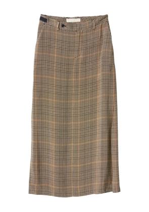 Adnym Troy checked belted midi skirt
