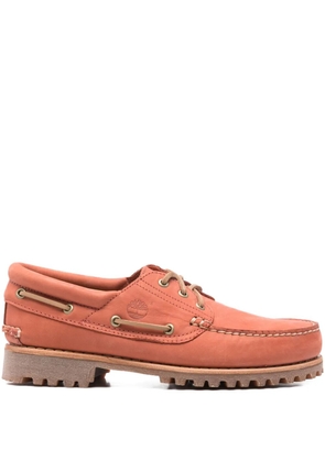 Timberland leather boat shoes - Red