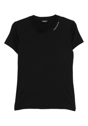 DONDUP logo-embroidered T-shirt - Black