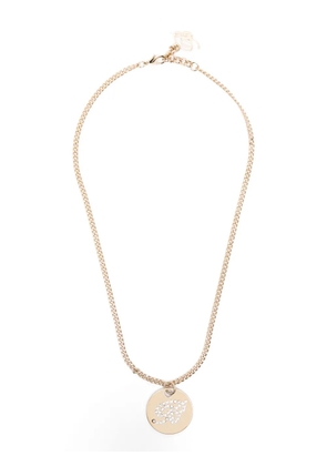 Blumarine medal logo-detail necklace - Gold
