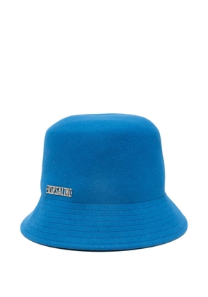 Borsalino logo-plaque bucket hat - Blue