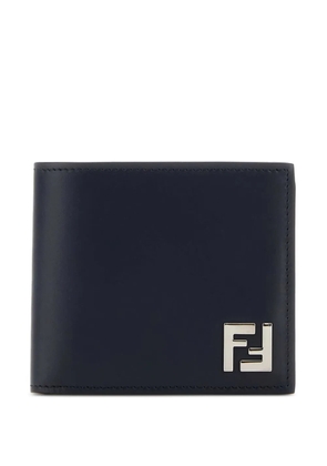 FENDI Squared FF logo leather wallet - Blue