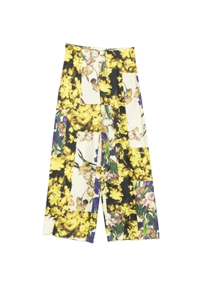 Erika Cavallini floral print trousers - Green