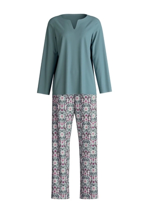 CALIDA V-neck floral-print pyjama - Blue