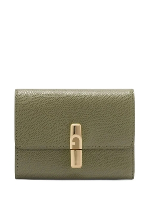 Furla Iride grained compact wallet - Green