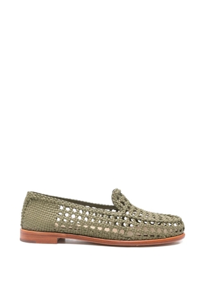 DRAGON DIFFUSION Dolly woven loafers - Green