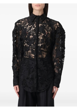 Blumarine macrame-lace shirt - Black