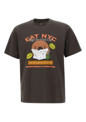 Emporio Armani short-sleeve crew-neck T-shirt - Brown