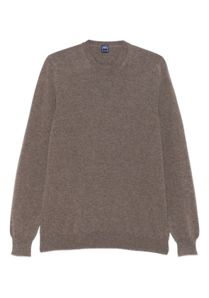 Fedeli round-neck cashmere sweater - Brown