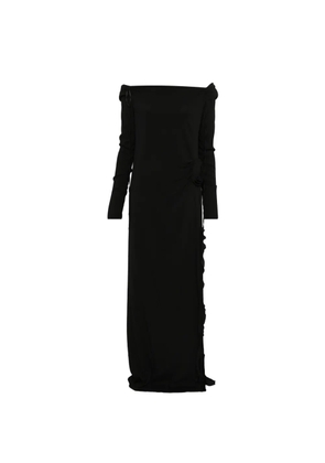 Blumarine off-shoulder floral dress - Black