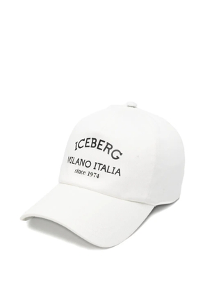 Iceberg logo baseball cap - White