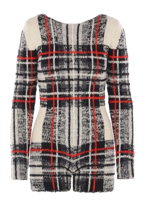 Duran Lantink check knit jumpsuit - White