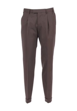PT Torino pleat-detail trousers - Brown