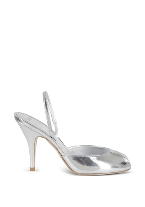 3juin metallic slingback pumps - Silver