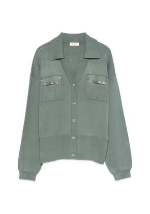 LIU JO buttoned embellished cardigan - Green