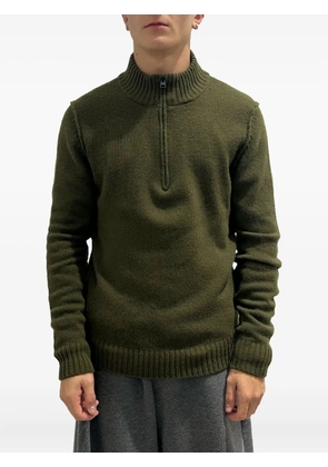 RAYNE 1896 zip-neck wool sweater - Green