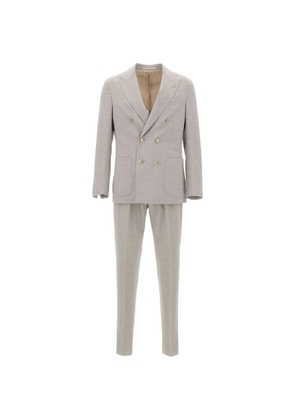 Eleventy double-breasted patch pocket suit - Grey
