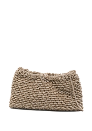 Hibourama Penelope crystal-embellishment clutch bag - Gold